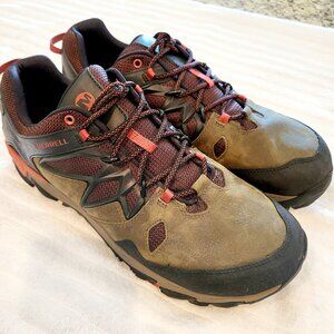 Merrell All Out Blaze Mens size 14 Dark Olive Hiking Shoes Outdoor Waterproof